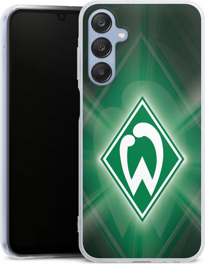 DeinDesign Handyhülle für Samsung Galaxy A25 5G Silikon Hülle Case Smartphone Schutzhülle Offizielles Lizenzprodukt SV Werder Bremen Wappen