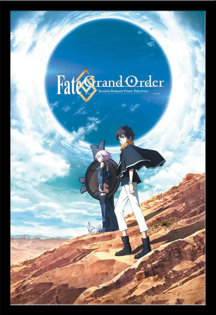 Décoration Murale Fate Grand Order - Poster Encadré Mash et Fujimaru Noir