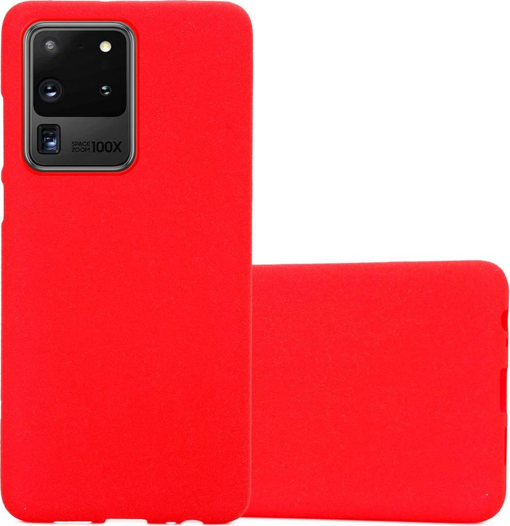 Cadorabo Schutzhülle für Samsung Galaxy S20 ULTRA Hülle in Rot Handyhülle TPU Etui Cover Case