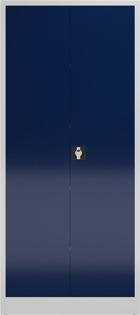 Mehrzweckschrank Spind Spindschrank abschließbar 180x80x38cm lichtgrau/blau