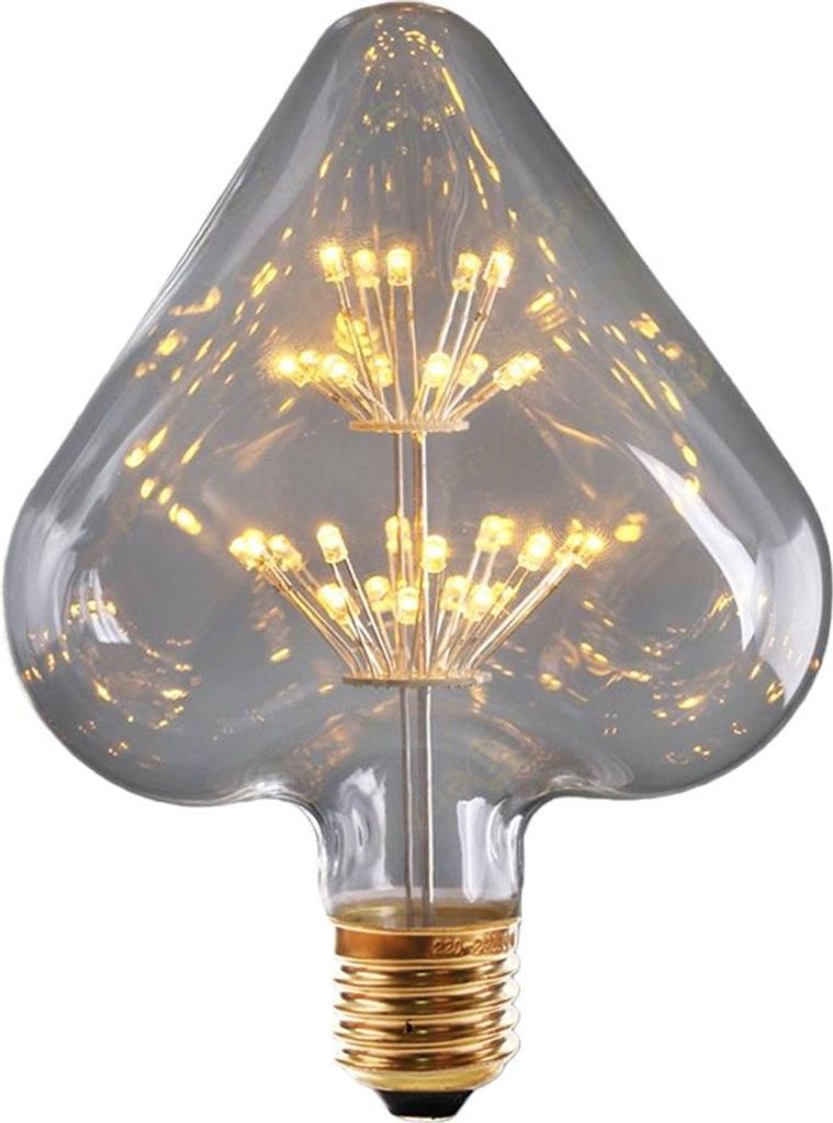 INF Herzförmige LED Lampe - 3W, 2200K Warmgelb, E27 - Dekorative Beleuchtung