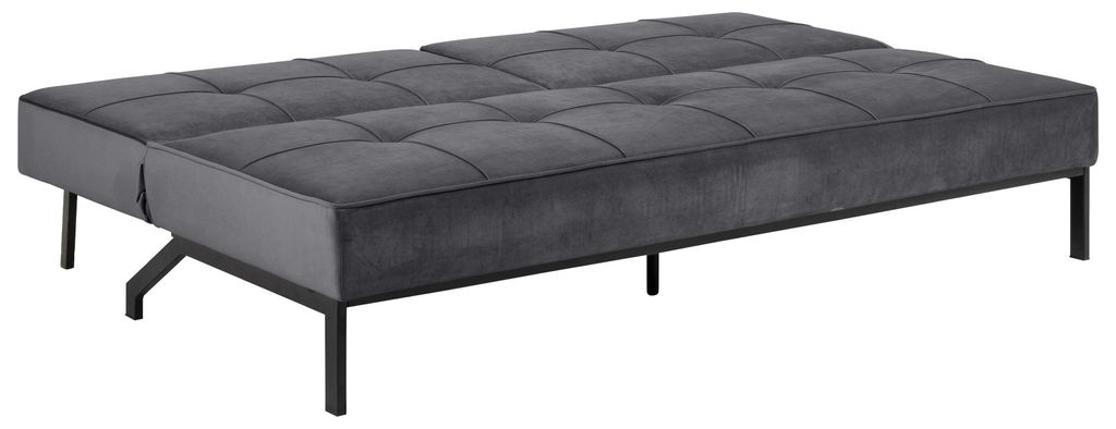 Schlafcouch Perugia als praktisches Schlafsofa dunkelgrauer Produktbild 