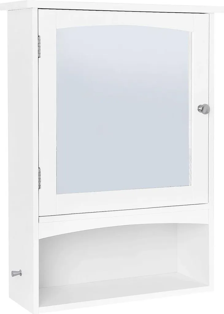 Mobile Specchio Bagno Bianco - Specchiera Pensile Economica 2 Ante
