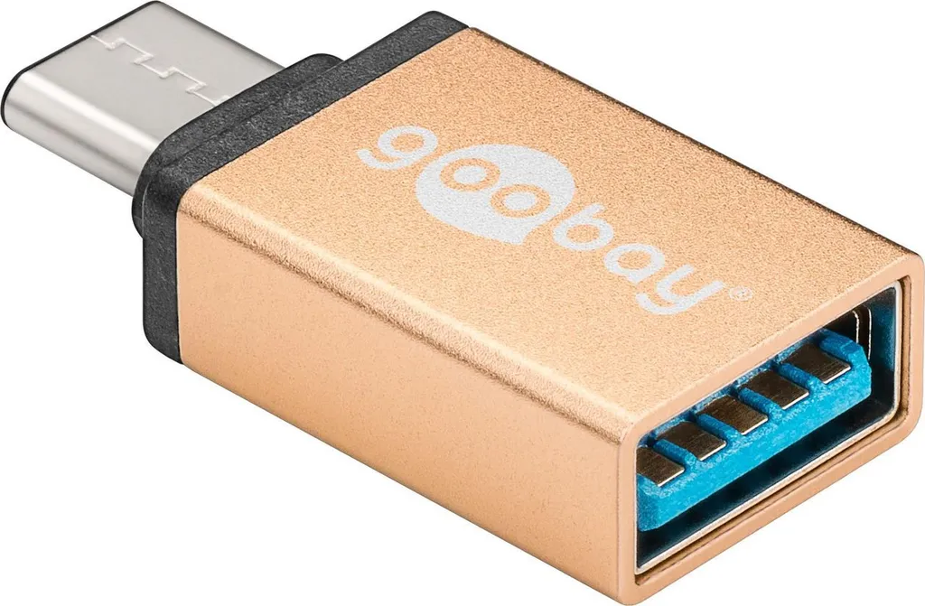 Goobay Adattatore USB-C OTG Oro - Stile e Velocità 3.0 in un Solo Click