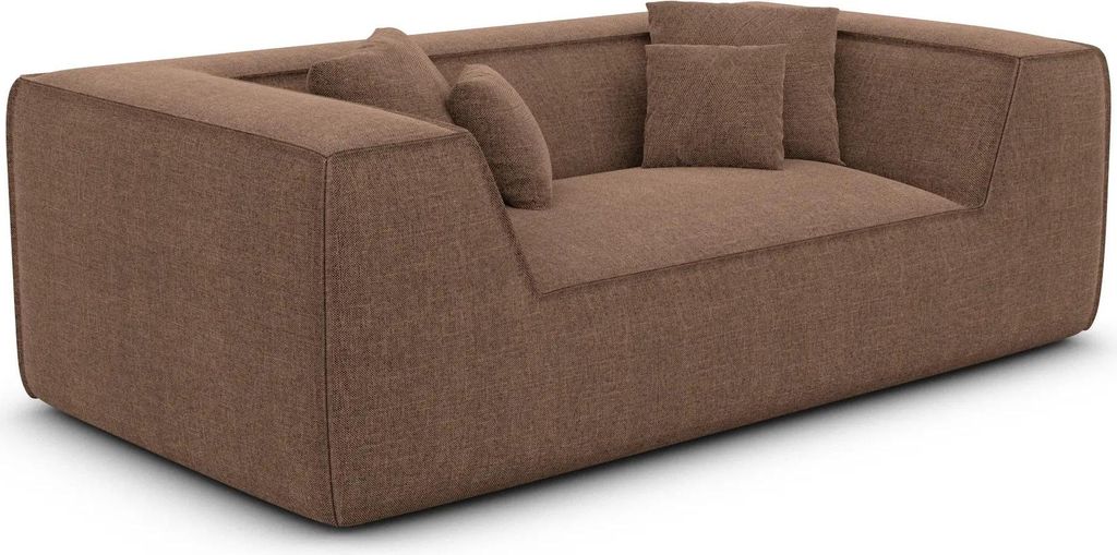 Strukturstoff 2-Sitzer Couch Liberia Braun