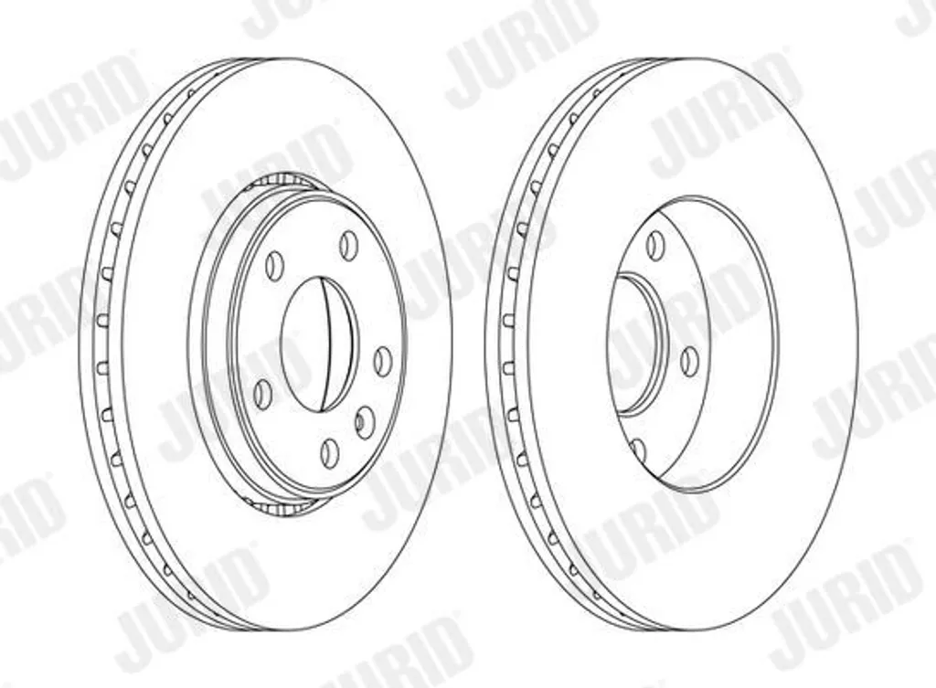 Jeu de disques de frein arrière JURID pour OPEL Vivaro A X83 utilitaire