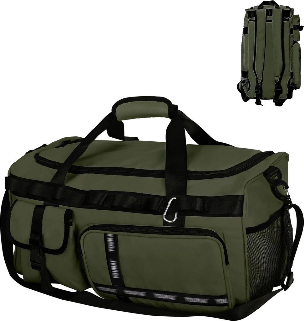 LONHCHI Sporttasche Damen Reisetasche Herren Groß mit Schuhfach&Nassfach Gym Bag 65L Travel Schwimmtasche Übernachtung Weekender für Reisen,Sport,