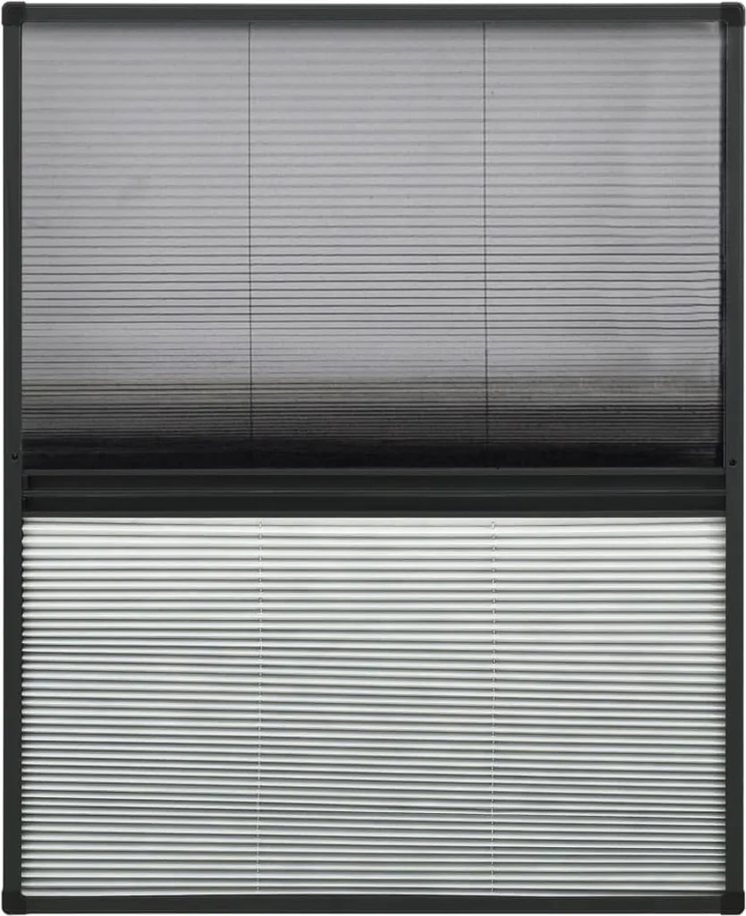 Moustiquaire Plissée Fenêtre 60x80 cm Alu pour une Nuit sans Insectes