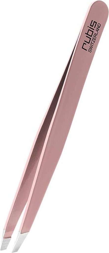 Edelstahl Rosa Augenbrauenzange, schräg, dünn, spitz, professionell