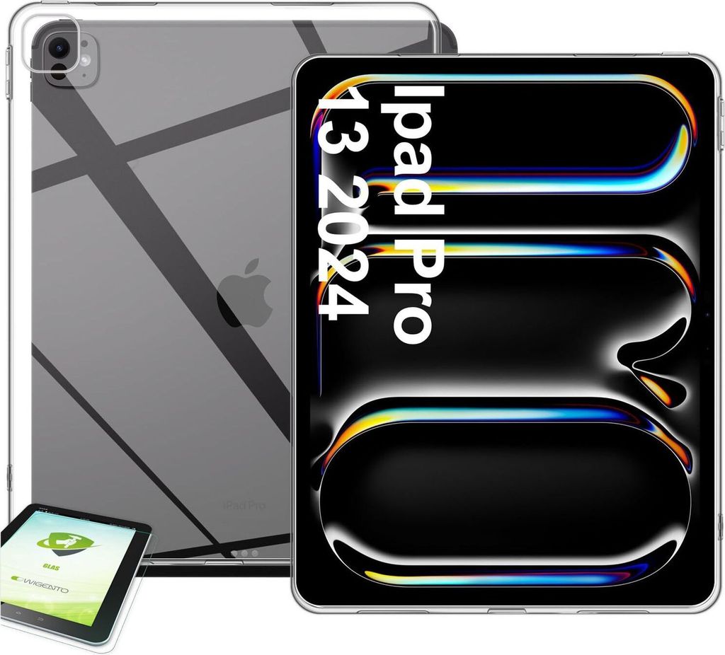 Für Apple iPad Pro 13 2024 Hülle Tablet Hülle Cover Tasche Etuis Cover + H9 Glas