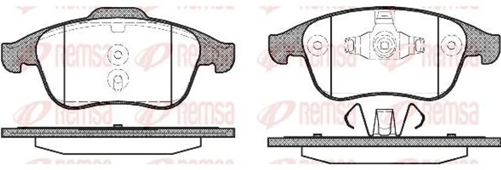 Plaquettes de Frein REMSA 1350.00 OE 410600011R pour Clio et Megane