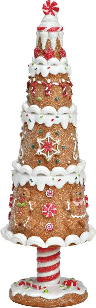 Présentoir Sapin de Noël Décoratif 25cm - Décor de Table Pain d'Épices
