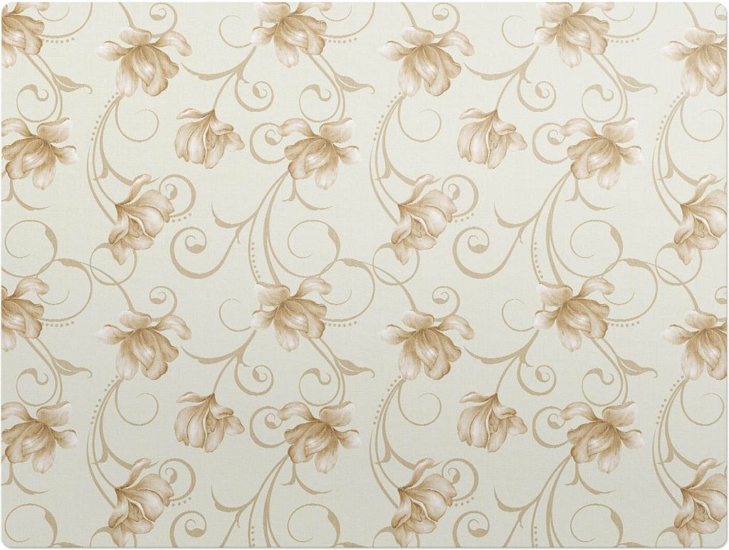 Florales Ornament – Bodenschutzmatte – Stuhlunterlage 120x90 cm – Rutschfest – Hartbodenmatte