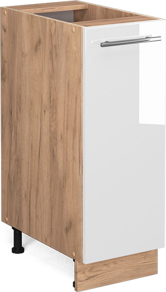 Apothekerschrank Vicco Fame-Line Weiß Hochglanz 30 cm ohne Produktbild 