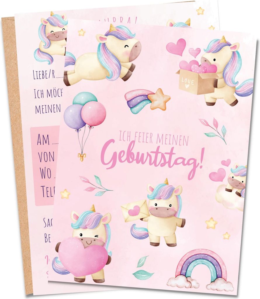 MeinBaby123® 10 Einladungskarten Kindergeburtstag inkl. Produktbild 