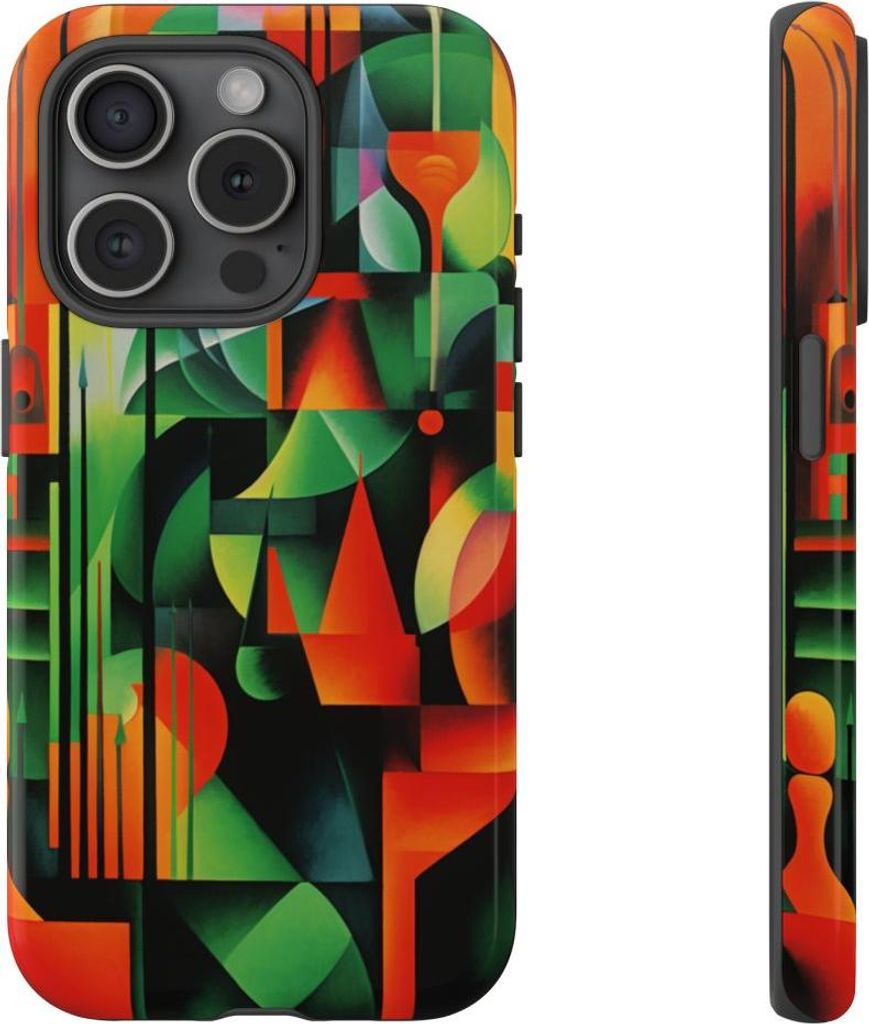 Abstrakte Geometrie mit klaren Linien – Hülle Kompatibel mit iPhone 15 Pro