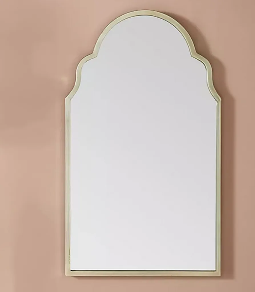 Miroir mural Dolna argenté 60x100 cm avec cadre robuste et élégant