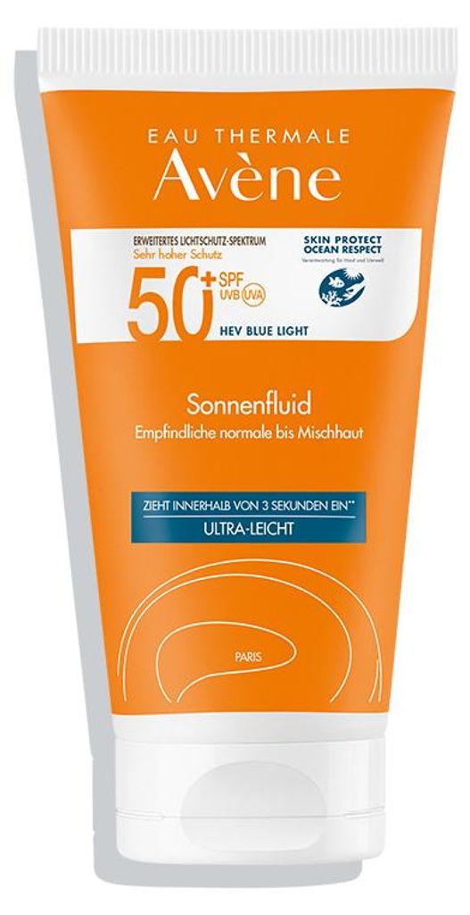 Avène Sonnenfluid SPF 50+ ultra leicht für empfindliche Haut, 50 ml Creme