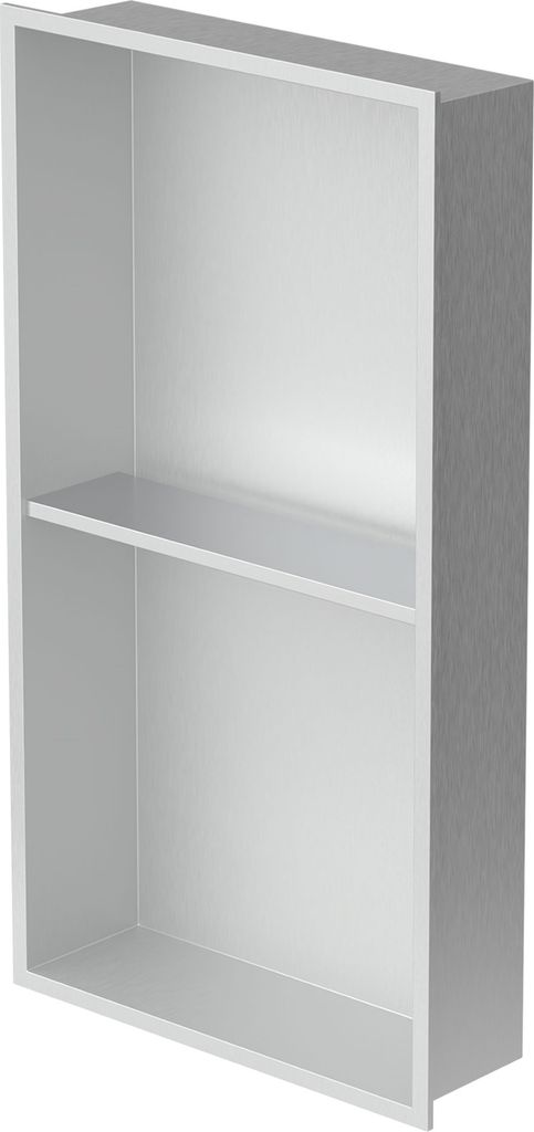 LuxeBath Wandnische Doppel aus Edelstahl, 30x60x10 cm, Produktbild 