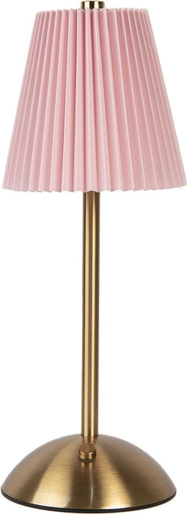 Clayre & Eef Lampada da tavolo Ø 12x30 cm Metallo rosa Immagine del prodotto 