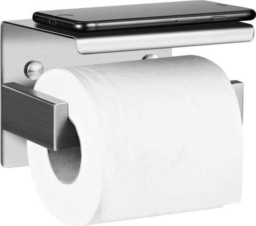 Selbstklebender Toilettenpapierhalter, Edelstahl, bohrenfrei, Wandmontage, Küche/Bad