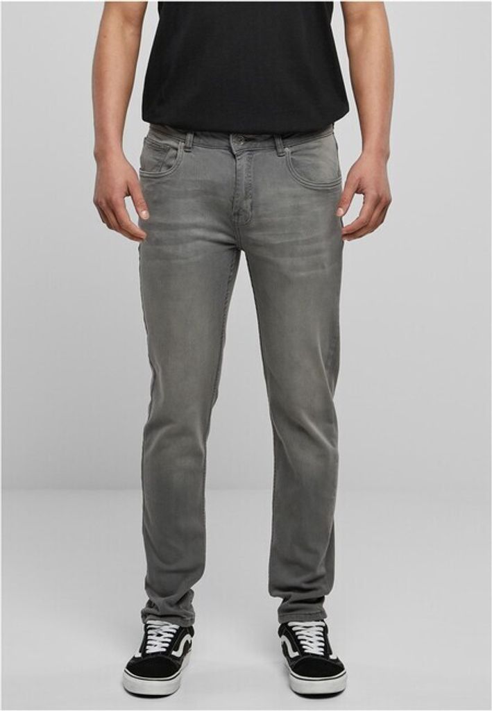 Urban Classics - Herren STRETCH DENIM Straight Fit Jeans MIDGREY W30