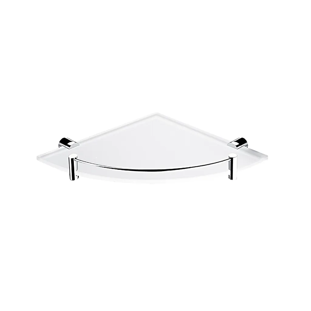 Étagère de douche d'angle en verre dépoli Nimco Bormo style chrome