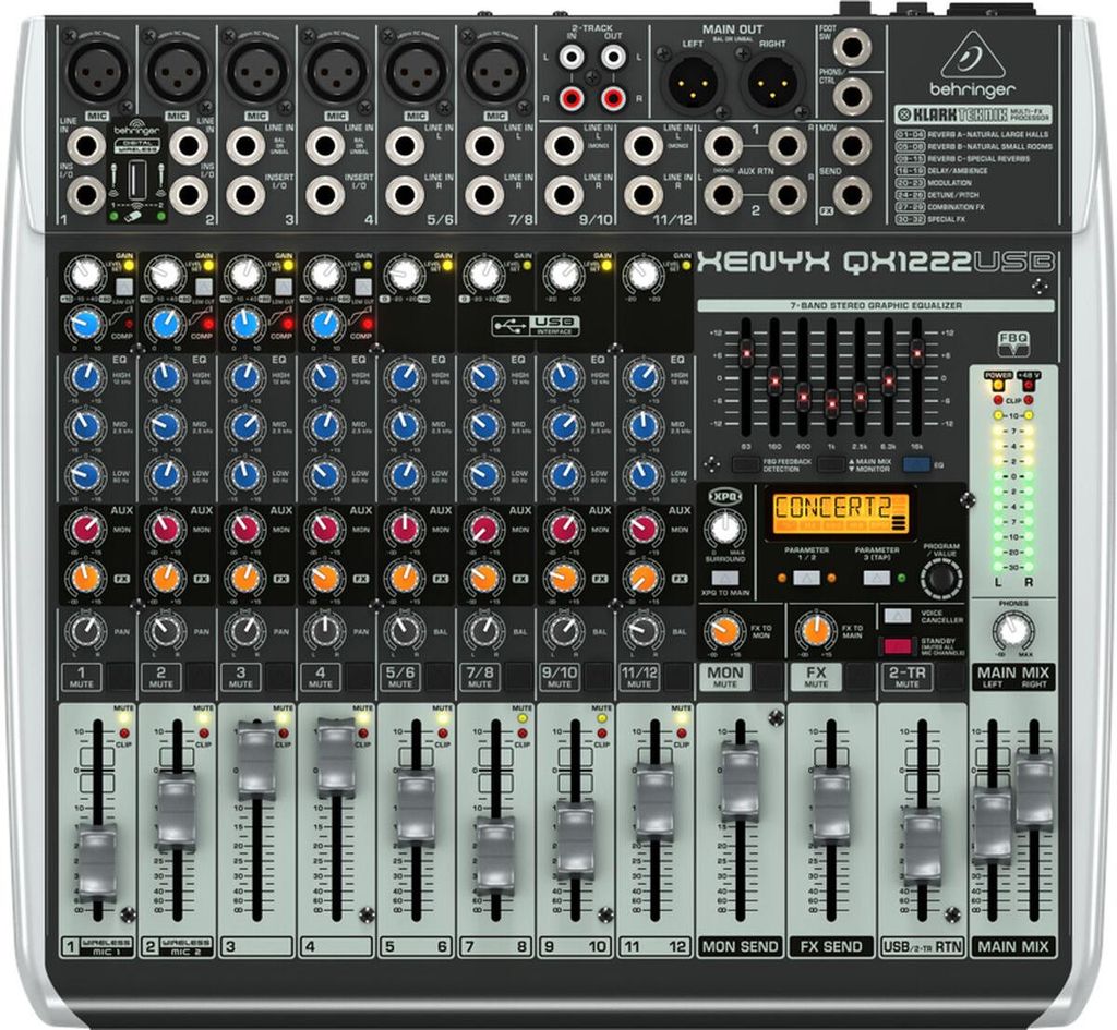 Behringer QX1222USB Audio-Mixer 16 Kanäle Zdjęcie produktu 