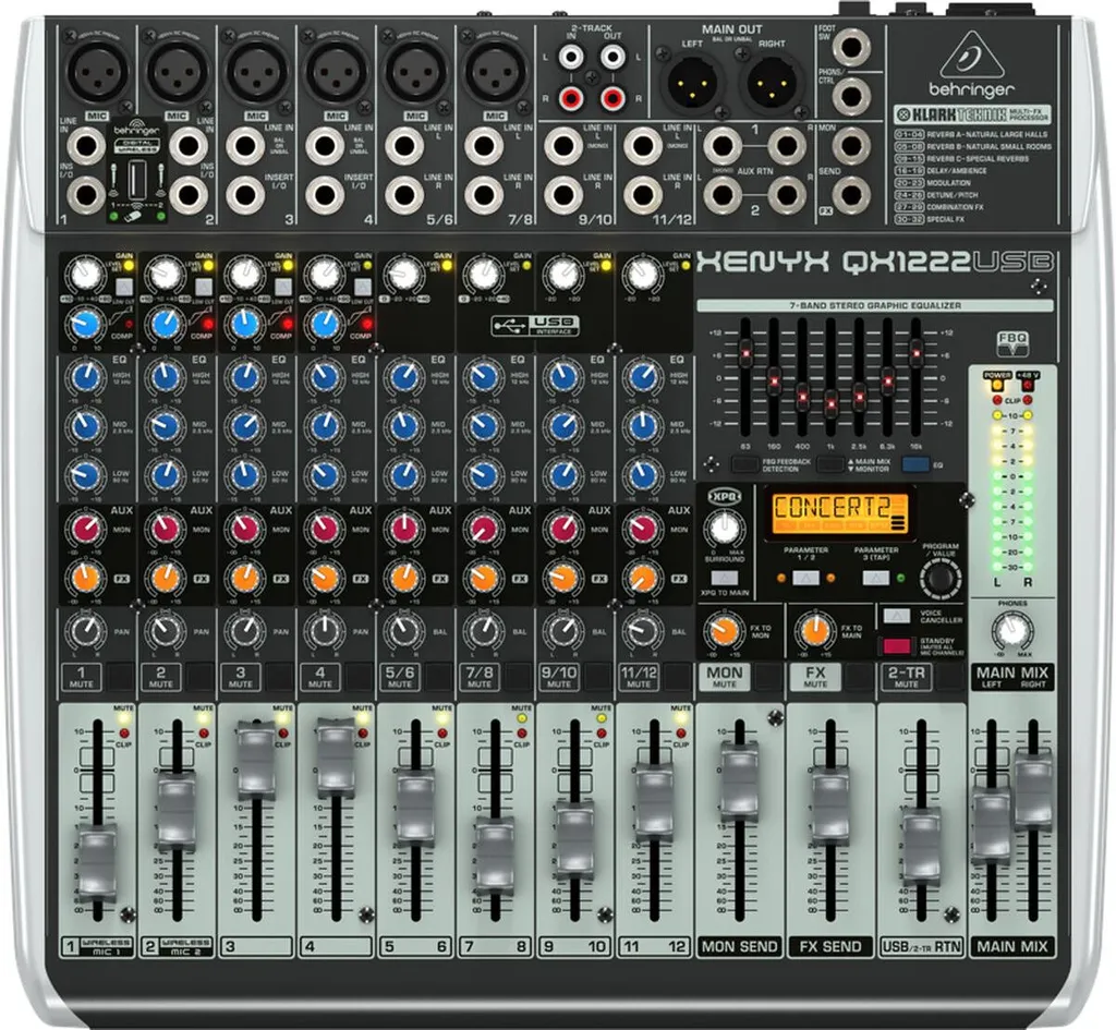 Table de Mixage USB 16 Entrées Behringer QX1222USB avec Multi-Effets