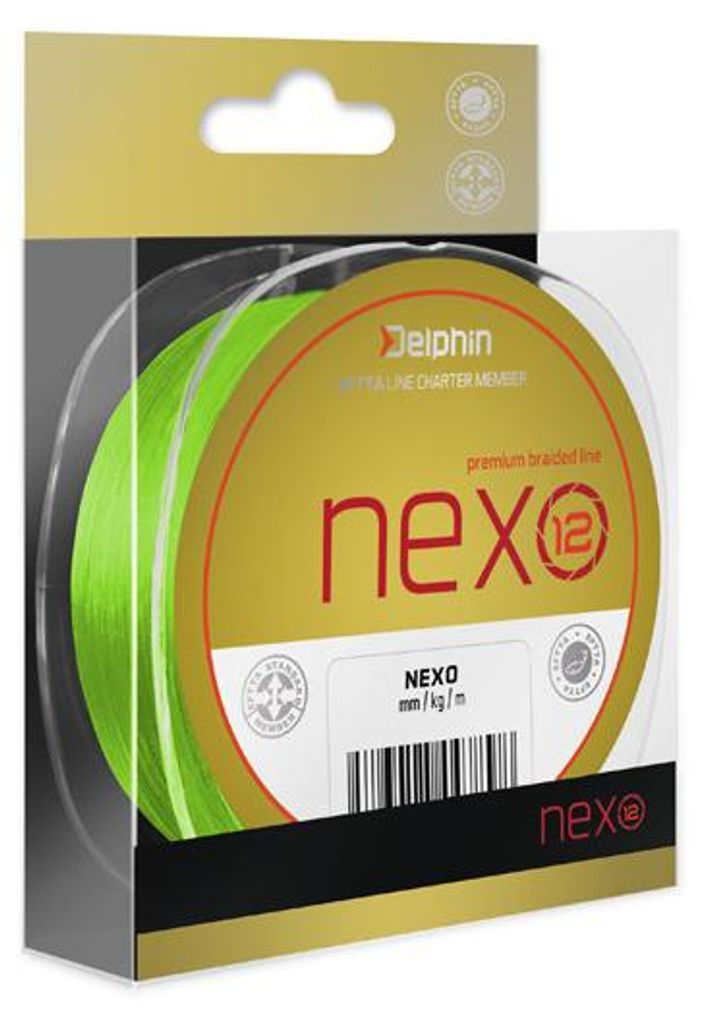 DELPHIN NEXO 12, 130m, 0,25mm, 23.5kg / 51,81lbs, grün, 12-fach Geflochtene Schnüre, 101002650