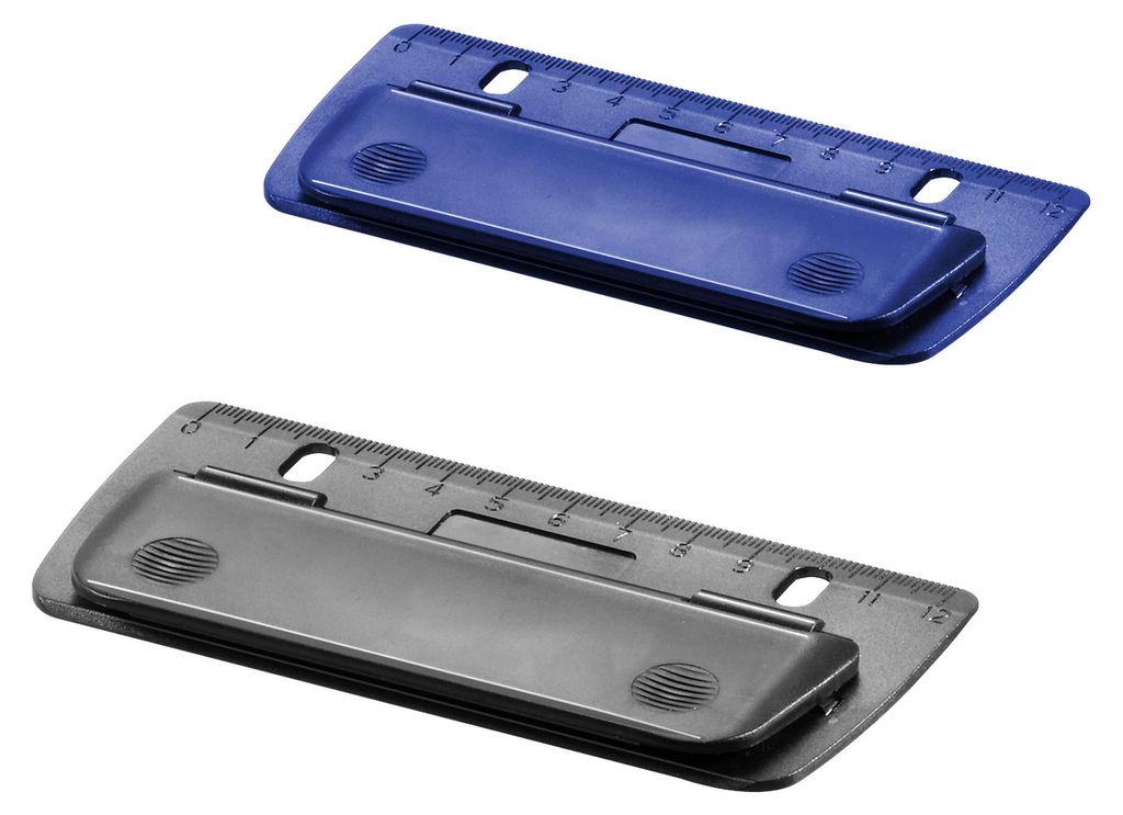 2x Herlitz Taschenlocher / Mini Locher / abheftbar / Farbe: je 1x blau + schwarz