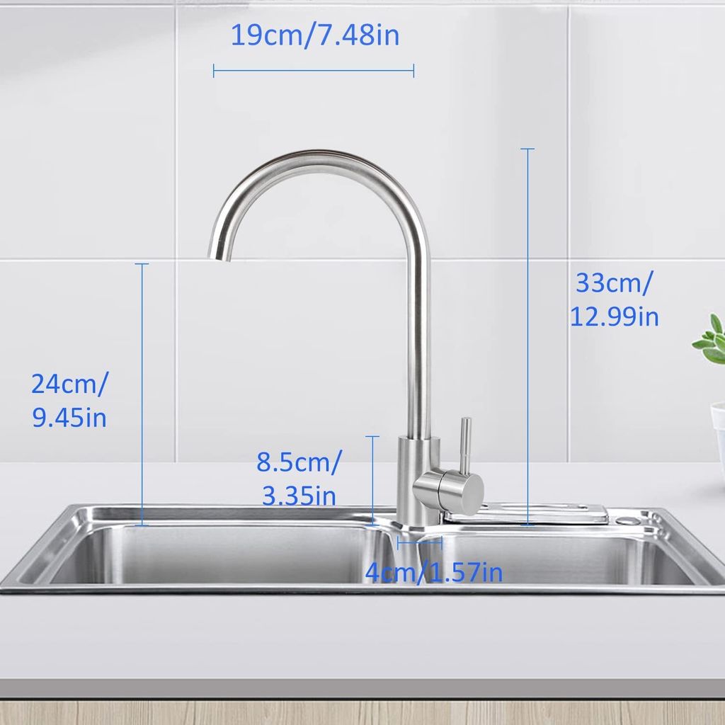 ZMH Wasserhahn Küche Hochdruck Küchenarmatur Armatur Produktbild 3