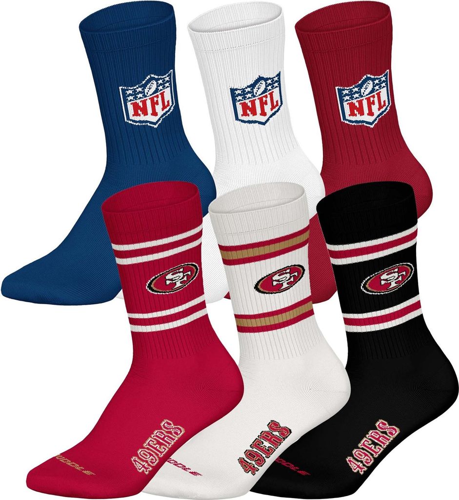 NFL Uni Socken, 6er Pack - NFL Teams, 6Pack Crew Socks, Produktbild 
