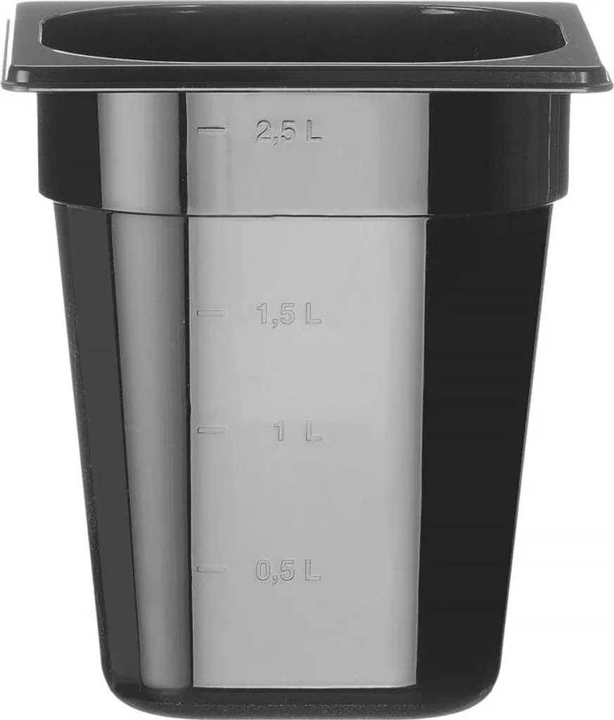 HENDI GN 1/6 3,4L Nero Profi Line - Contenitore Alimentare 200mm