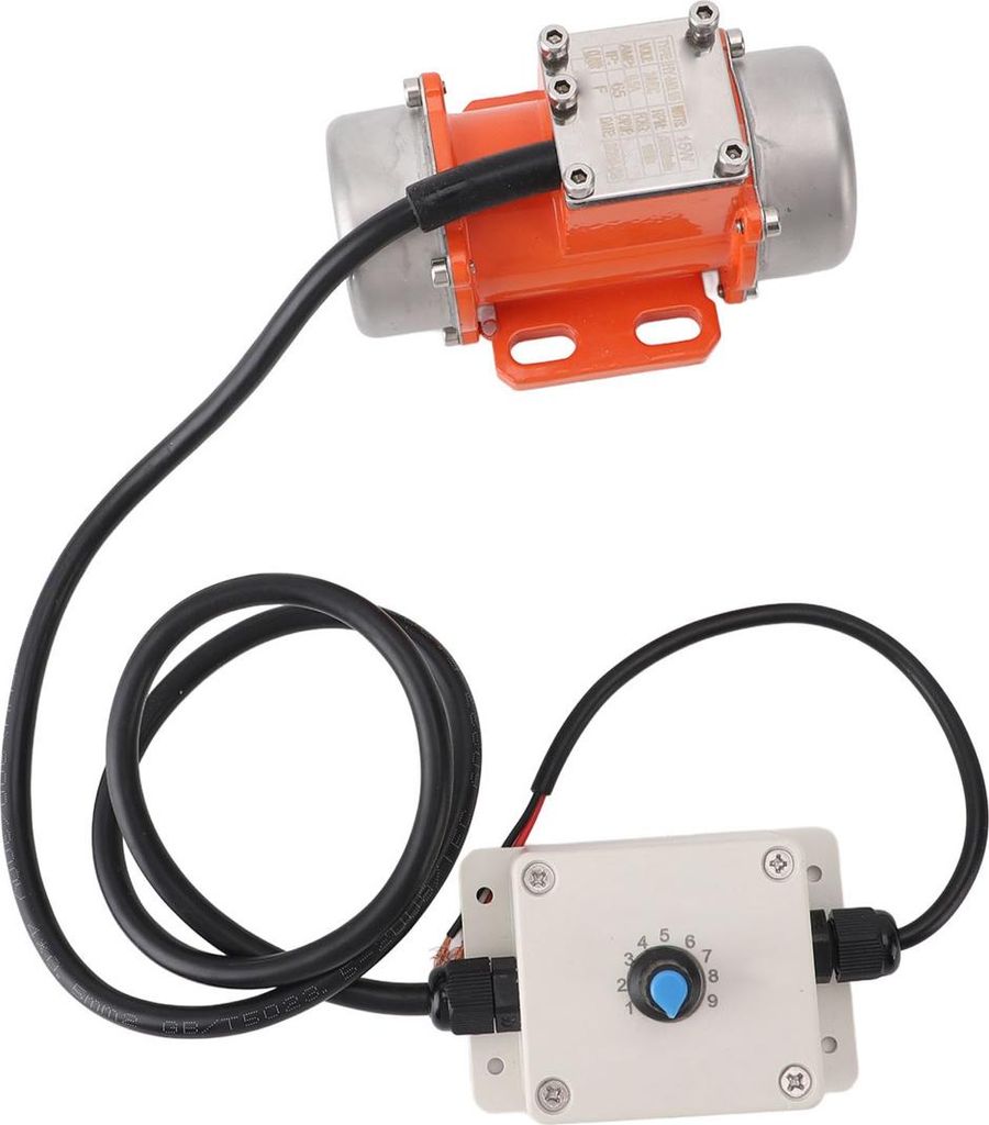Betonrüttler-Vibrationsmotor mit Drehzahlregler, 24 V DC, bürstenlos, Schutzart IP65, Aluminiumlegierung