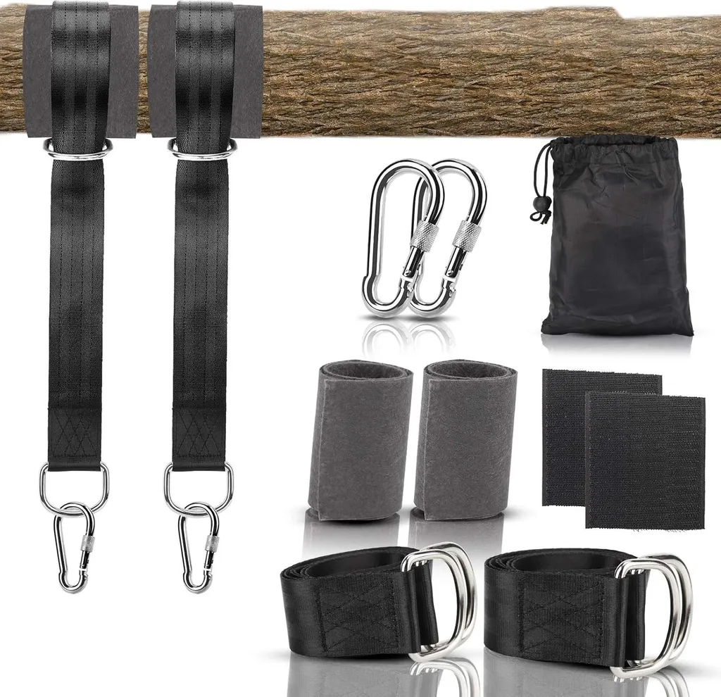 Fixation hamac 500kg polyester, corde de 15m pour fauteuil suspendu