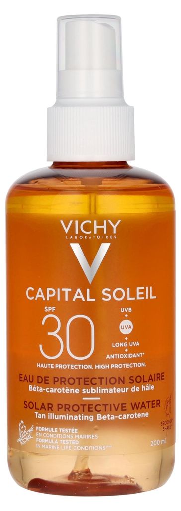 Vichy Capital Soleil, Sunscreen spray, Gesicht, Haare & Produktbild 