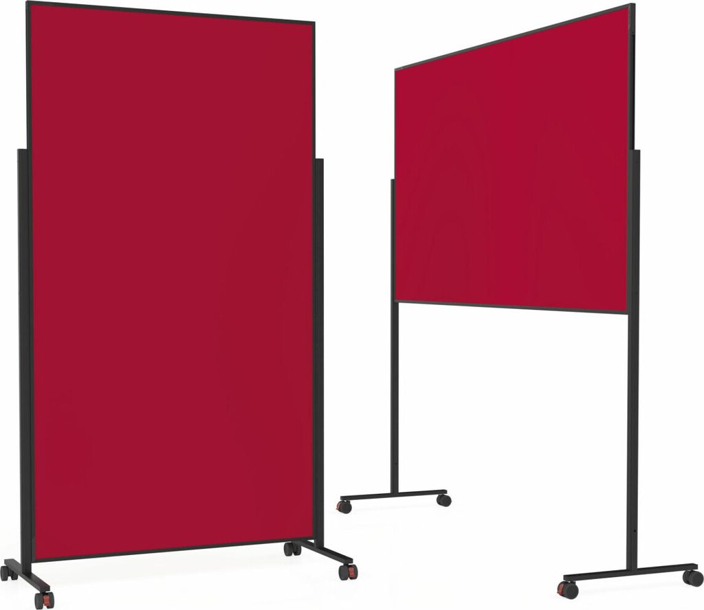 Magnetoplan Design-Moderationstafel VarioPin - Hoch- oder Querformat - 100x180cm - Filz - Rot