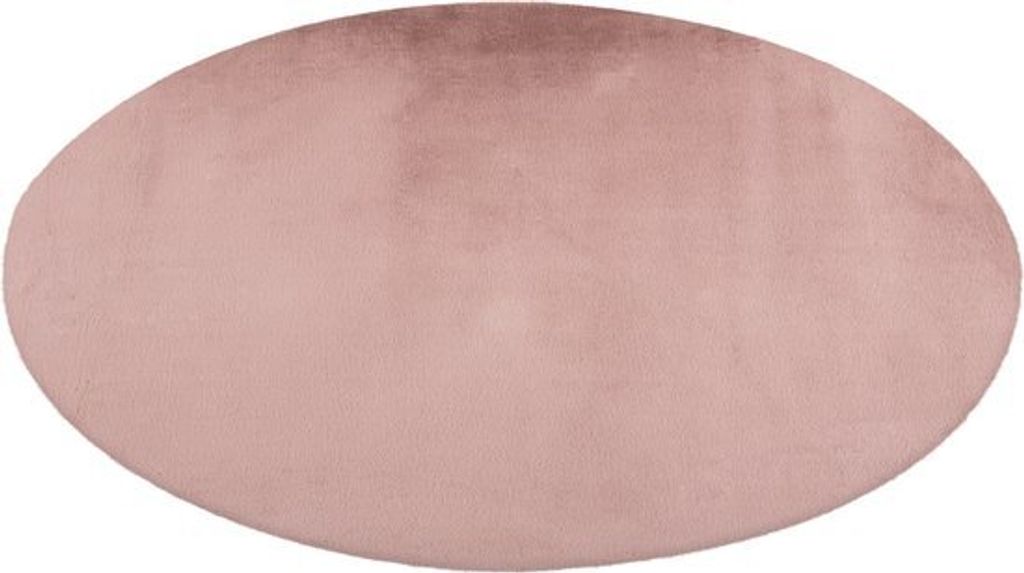 Lalee Paradise - RUND Super soft - Hochflor - Teppich - Flauschig - bequem Teppich - Teppich - 120x120 cm RUND Pastellrosa