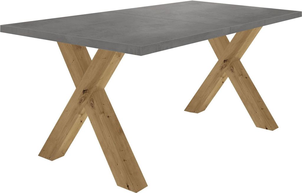 Esstisch ausziehbar Eike 1 160 x 90 x 75 Esszimmertisch Asteiche/Graphit 13395-160