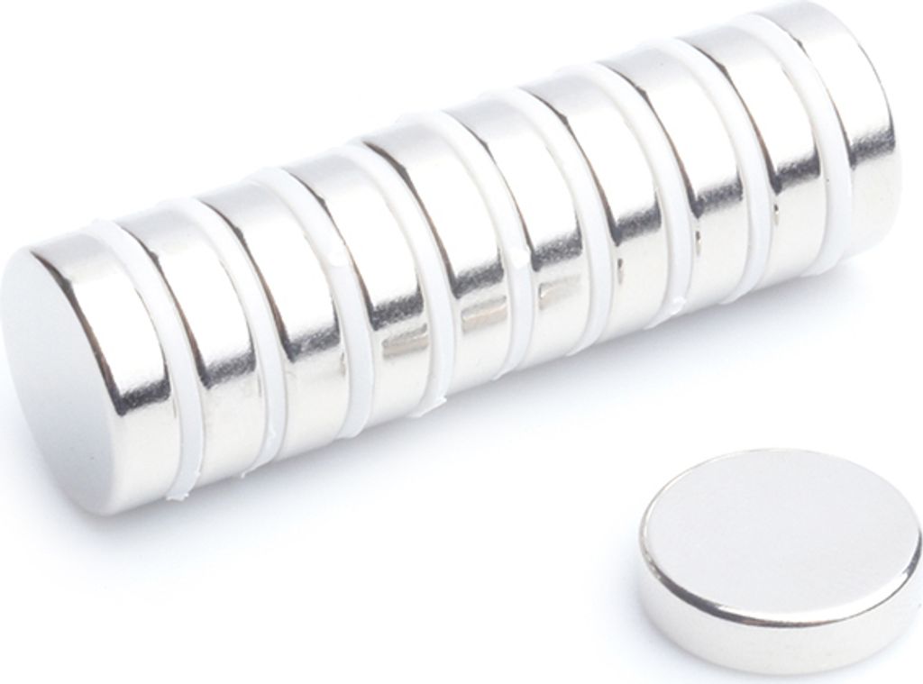 Neodym Magnete 15 x 4 mm 10 Stück mm N38, Extrem stark, Magnettafeln, Kühlschränke, Whiteboards, DIY