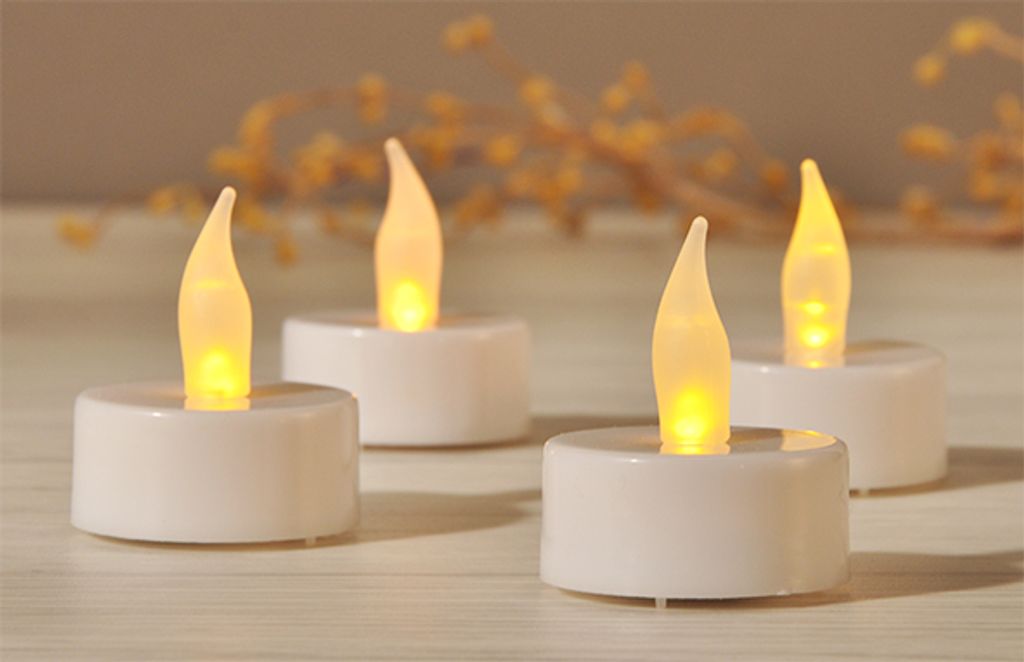 LED Teelichter Set inkl. Batterie elektrisches Teelicht flammenlose Kerze Kerzen