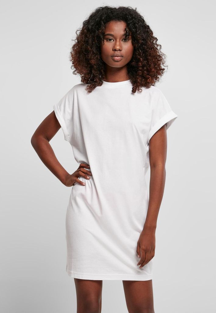 Urban Classics - Damen Rainbow T-Shirt Kleid WHITE S
