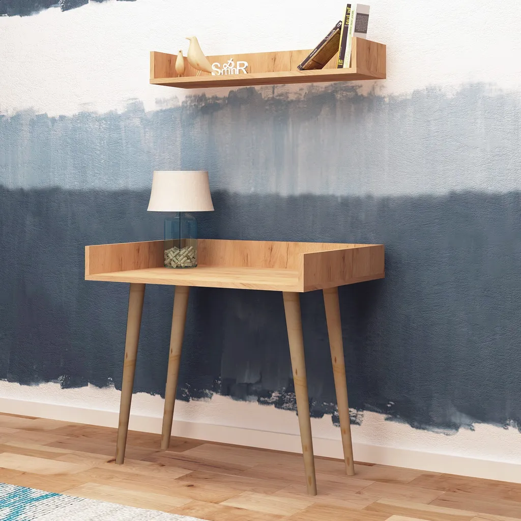 Bureau chêne Skye Decor Harmony table de travail mélaminée 90cm - 2