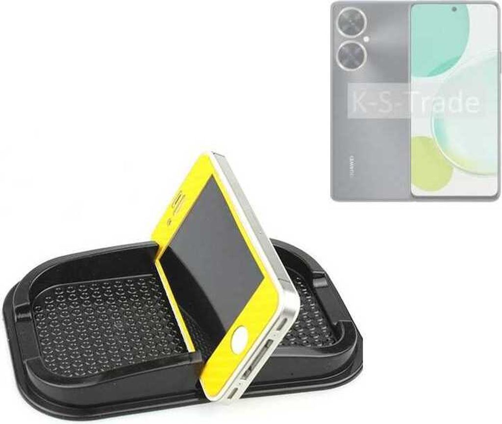 K-S-Trade Auto Anti Rutsch Matte Smartphone-Halter kompatibel mit Huawei Enjoy P60 Pro Haft Pad Armaturenbrett Handy-Halterung Silikon