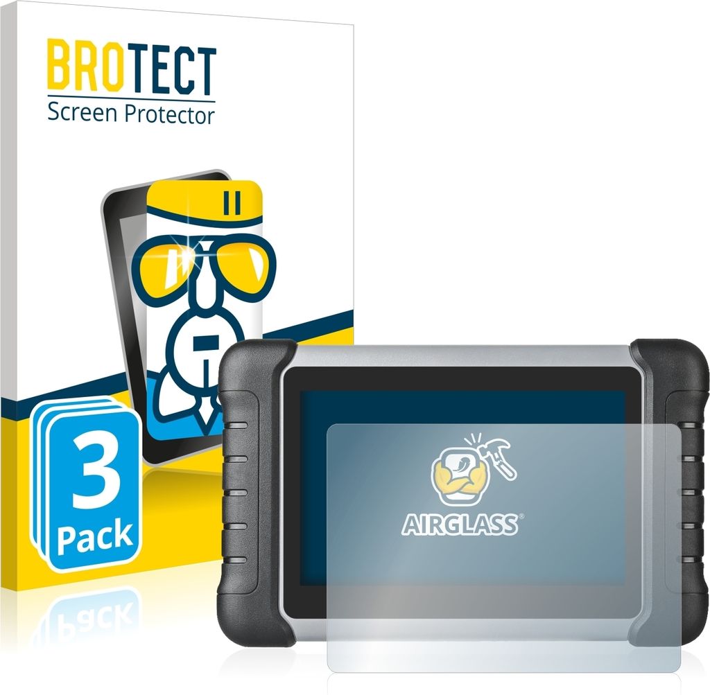 3x BROTECT Schutzglas für Autel MaxiCOM MK808/ PRO MP808TS Schutzfolie Panzer Folie Glas Display Schutz klar