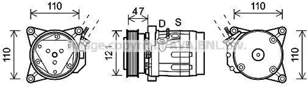 Compresseur AC pour Chevrolet Captiva et Opel Antara L07 PRASCO CTK036 12V
