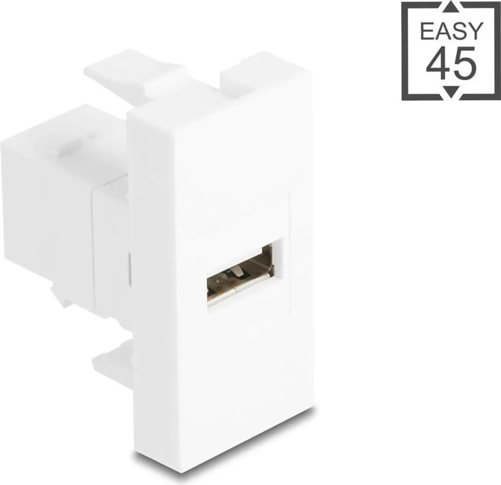 Modulo USB 2.0 Delock 90907 Easy 45 Bianco | Professionale 45x22.5
