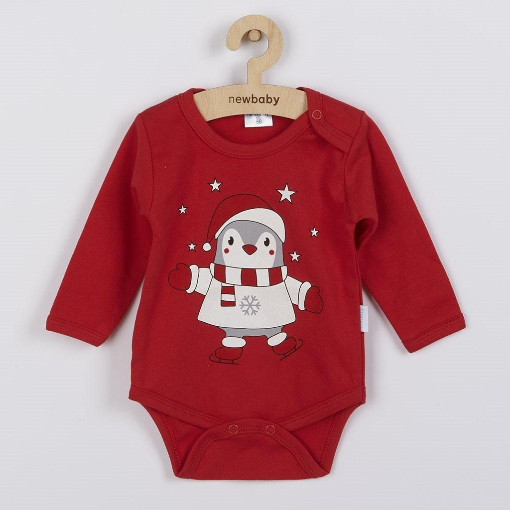 Neu Baby Winter Pinguin Langarm Baby Bodysuit, Gr. 56 Produktbild 