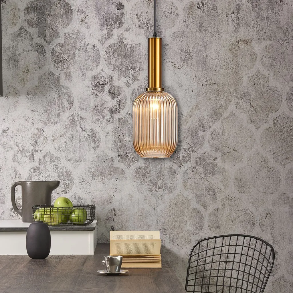 Suspension Pour Cuisine ou Salle à Manger Toolight APP458-1CP Orange - 7